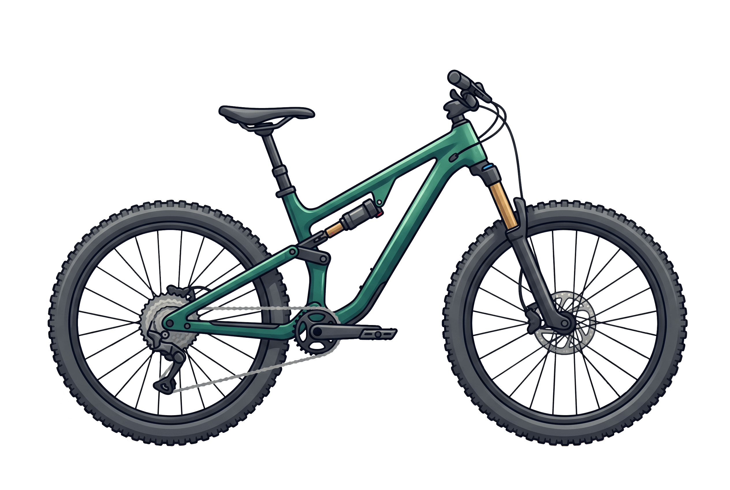 Illustriertes Mountainbike