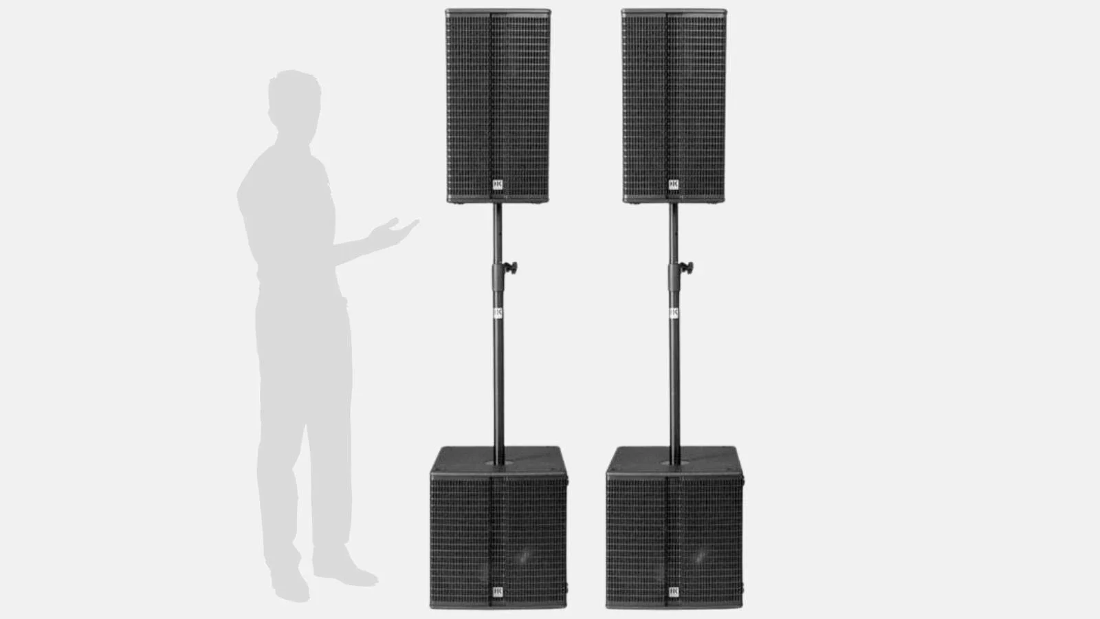 HK Audio Linear 3 Aktiv-PA-System mit 1.200 W pro Topteil ab 289€/Tag